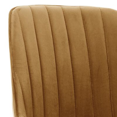 vidaXL Jedálenské stoličky 6 ks, hnedé, zamat