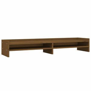 vidaXL Stojan na monitor medovo-hned&yacute; 100x24x16 cm mas&iacute;vna borovica