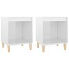 vidaXL Nočné stolíky 2 ks lesklé biele 40x35x50 cm