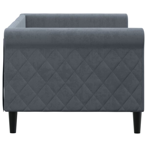 vidaXL Denná posteľ tmavosivá 80x200 cm zamat