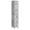 vidaXL Sada skr&iacute;ň 2 pcs Bet&oacute;novo siv&aacute; 34,5 x 34,5 x 90 cm