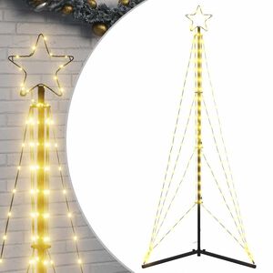vidaXL LED vianočn&yacute; stromček 363 LED tepl&aacute; biela 182 cm