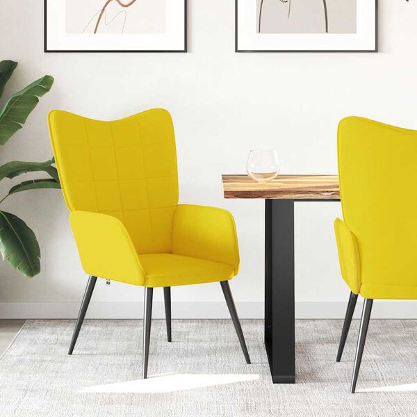 vidaXL Relaxačn&eacute; kreslo, horčicovo žlt&eacute;, l&aacute;tka