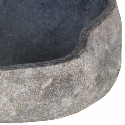 vidaXL Umývadlo, riečny kameň, oválne 38-45 cm