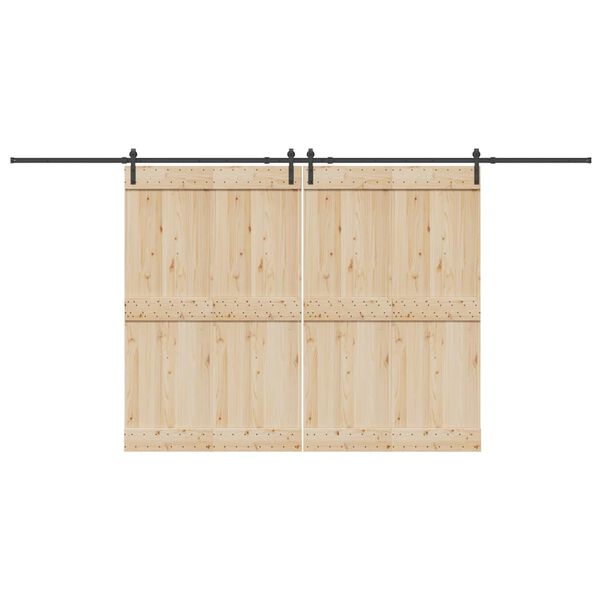 vidaXL Kovanie na posuvn&eacute; dvere čierne 427 cm oceľov&eacute;