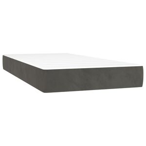 vidaXL Matrac s ta&scaron;tičkov&yacute;mi pružinami stredn&aacute; tvrdosť tmavosiv&yacute; 80x200x20 cm zamat