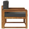 vidaXL Z&aacute;hradn&aacute; stredn&aacute; sedačka Pevn&eacute; ak&aacute;ciov&eacute; drevo Pr&iacute;rodn&aacute;