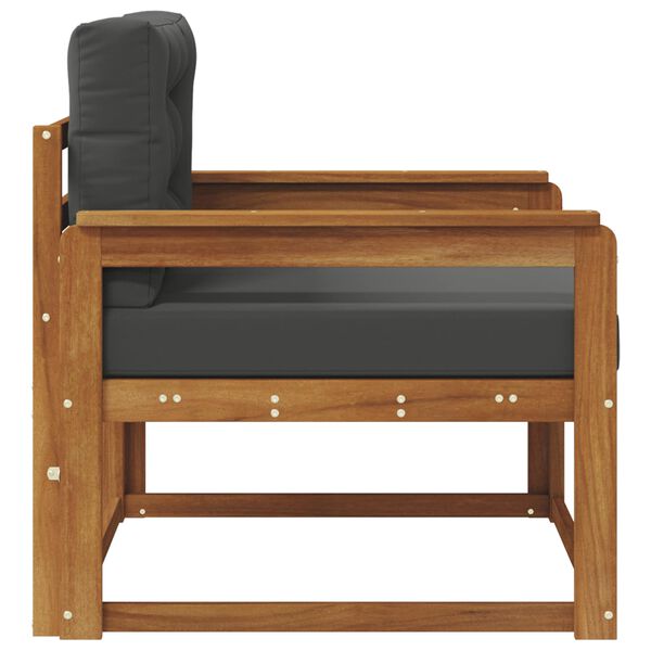 vidaXL Z&aacute;hradn&aacute; stredn&aacute; sedačka Pevn&eacute; ak&aacute;ciov&eacute; drevo Pr&iacute;rodn&aacute;