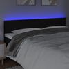 vidaXL Čelo postele s LED čierne 200x5x78/88 cm l&aacute;tka