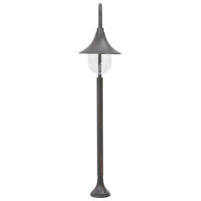 vidaXL Záhradná stĺpová lampa E27 120 cm hliníková bronzová