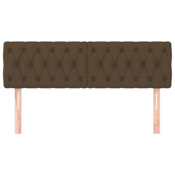 vidaXL Čel&aacute; postel&iacute; tmavohned&eacute; 160x7x78/88 cm l&aacute;tkov&eacute;