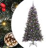 vidaXL Umel&yacute; vianočn&yacute; stromček Zelen&aacute; 210 cm PVC, plast a oceľ