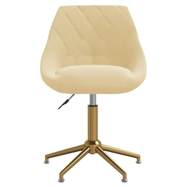 vidaXL Otočn&eacute; jed&aacute;lensk&eacute; stoličky 2 ks kr&eacute;mov&eacute; zamatov&eacute;