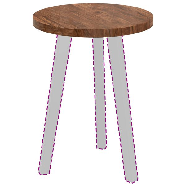 vidaXL Vrchn&aacute; doska Svetlohned&aacute; &Oslash; 40 x 2,5 cm Mas&iacute;vne dubov&eacute; drevo