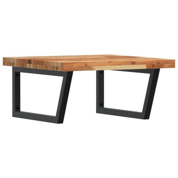 vidaXL Polica pod um&yacute;vadlo n&aacute;stenn&aacute; oceľ a ak&aacute;ciov&yacute; mas&iacute;v