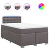 vidaXL Boxspring posteľ s matracom siv&aacute; 120x200 cm umel&aacute; koža