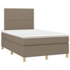 vidaXL Boxspring posteľ s matracom sivohned&aacute; 120x190 cm l&aacute;tka