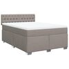 vidaXL Posteľn&yacute; r&aacute;m boxspring s matracom sivohned 160x200 cm l&aacute;tka