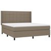 vidaXL Posteľn&yacute; r&aacute;m boxspring s matracom sivohned 160x200 cm l&aacute;tka
