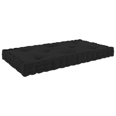 vidaXL Podložka na paletový nábytok čierny 73x40x7 cm bavlna