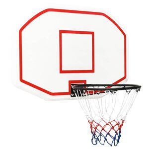 vidaXL Basketbalov&aacute; doska biela 109x71x3 cm polyet&eacute;n