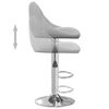 vidaXL Barová stolička bledosivá zamatová
