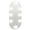 vidaXL Zrkadlo s LED svetlami 40x20 cm sklenen&eacute; ov&aacute;lne