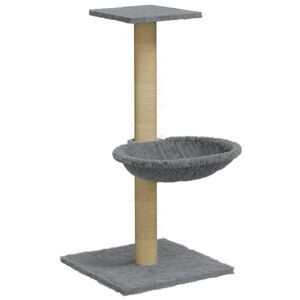 vidaXL &Scaron;krabadlo pre mačky so sisalov&yacute;m, stĺpikom, svetlosiv&eacute; 74 cm
