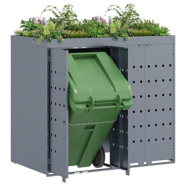 vidaXL &Uacute;ložisko na 2 ko&scaron;e Wheelie Svetlosiv&aacute; 136 x 77,5 x 121,5 cm