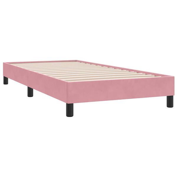 vidaXL Box Spring Posteľ bez matraca Ružová 80x210 cm Zamat