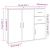 vidaXL Komoda dymový dub 91x29,5x75 cm spracované drevo
