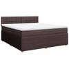 vidaXL Boxspring posteľ s matracom tmavohned&aacute; 180x200 cm l&aacute;tka