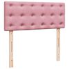 vidaXL Boxspring posteľ s matracom, ružov&aacute; 120x190 cm, zamat
