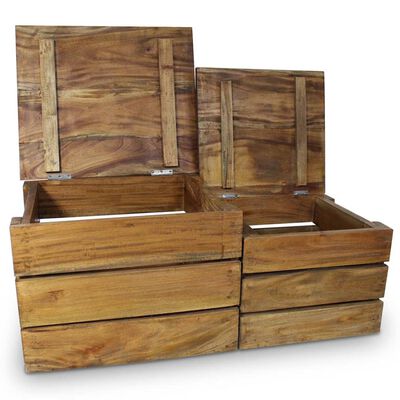 vidaXL Súprava úložných debien, 2 kusy, masívne recyklované drevo