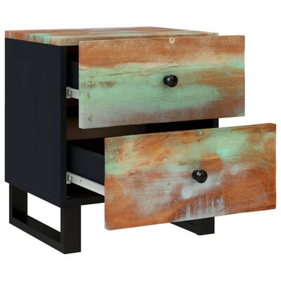 vidaXL Nočný stolík 40x33x46 cm masívne recyklované drevo