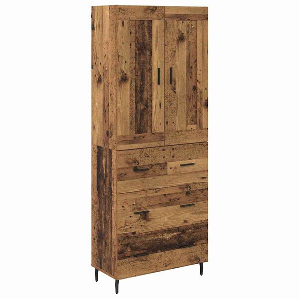vidaXL Highboard so z&aacute;suvkou 2 pcs Star&eacute; drevo Kompozitn&eacute; drevo