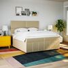 vidaXL Boxspring posteľ s matracom kr&eacute;mov&aacute; 200x200 cm l&aacute;tka