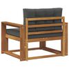 vidaXL Z&aacute;hradn&aacute; stredn&aacute; sedačka Pevn&eacute; ak&aacute;ciov&eacute; drevo Pr&iacute;rodn&aacute;