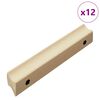 vidaXL Rovn&aacute; rukov&auml;ť 12 ks Pr&iacute;rodn&aacute; farba dreva 130 x 25 x 30 mm