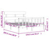 vidaXL R&aacute;m postele s čelom mas&iacute;vne drevo veľkosti King