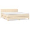 vidaXL Posteľn&yacute; r&aacute;m boxspring s matracom kr&eacute;mov&yacute; 180x200 cm l&aacute;tka