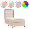 vidaXL Boxspring posteľ matrac a LED kapuč&iacute;nov&aacute; 80x200cm umel&aacute; koža