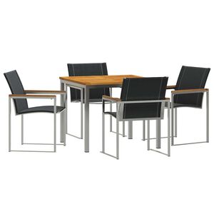 vidaXL Súpravajedálenskéhonábytkudozáhrady 5 pcs Masívne teakové drevo