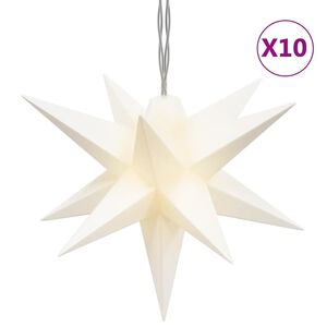vidaXL Vianočn&eacute; svetlo s LED 10 ks, biele 10 cm