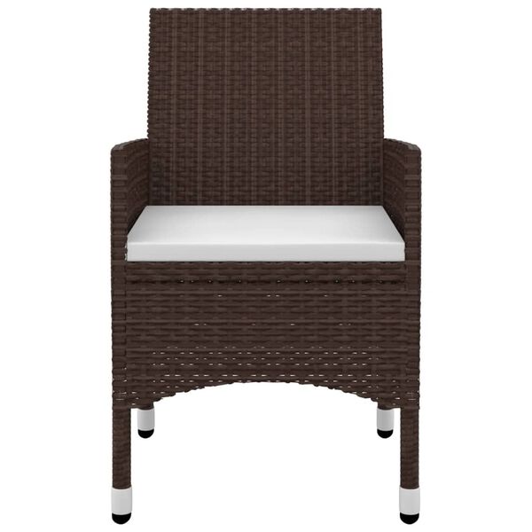 vidaXL 3-dielny z&aacute;hradn&yacute; jed&aacute;lensk&yacute; set so sed&aacute;kmi polyratan a sklo