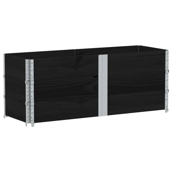 vidaXL Z&aacute;hradn&yacute; kvetin&aacute;č čierny 150x50 cm borovicov&yacute; mas&iacute;v