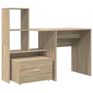 vidaXL St&ocirc;l Sonoma dub Kompozitn&eacute; drevo 131,5 x 50 x 106,5 cm