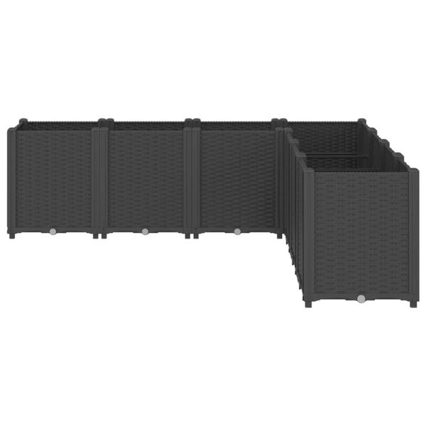 vidaXL Z&aacute;hradn&yacute; kvetin&aacute;č, čierny 160x160x53 cm, PP