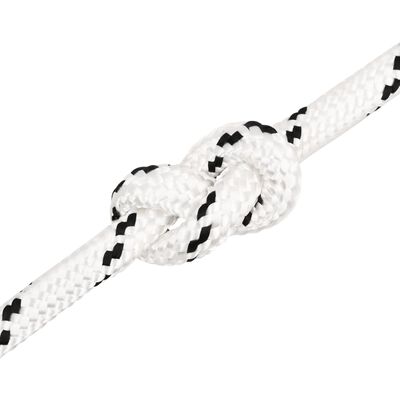 vidaXL Pracovné lano biele 16 mm 100 m polyester