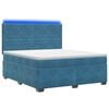 vidaXL Posteľ boxspring s matracom Modr&aacute; 140 x 200 cm Zamat